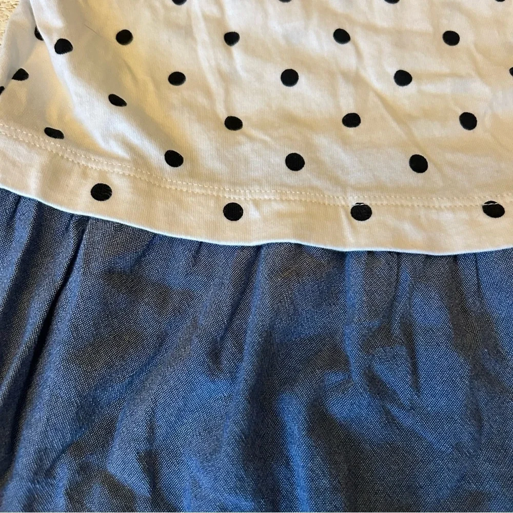 Old Navy Kids Size 18 XXL Sleeveless Polka Dot & Denim Dress
